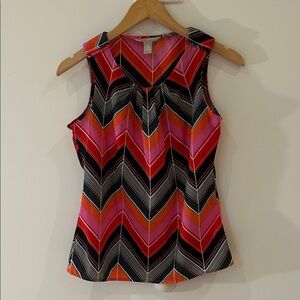 Banana Republic Multicolor Chevron Blouse